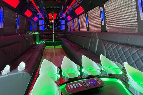 luxury party bus interior